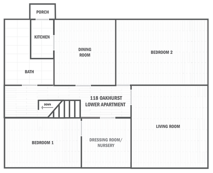 118 Oakhurst Circle upper apartment floor plan