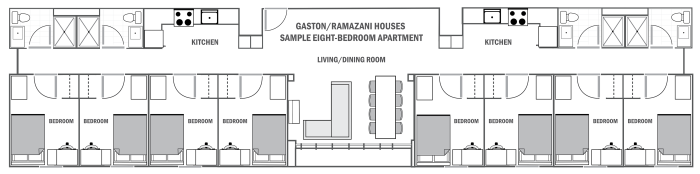 Gaston/Ramazani Houses sample eight-bedroom floor plan