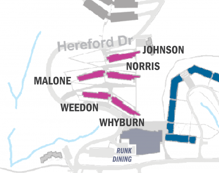 Hereford Residential Area buildings map