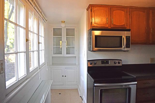 Lower Mews kitchen offers unique cabinet space