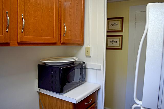 Kitchen includes a microwave